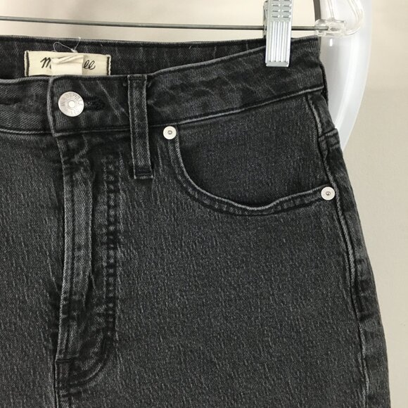 MADEWELL Dark Gray The Curvy Vintage Jean 5 Pocket Logo Hardware Jeans - Picture 7 of 12